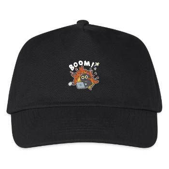 Teenager Sommer Trend Lustige IT Nerd Katze Boom - Kinder Basecap - Schwarz - Vorne