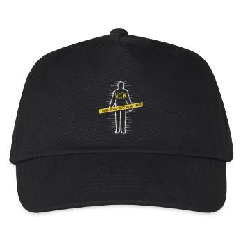 Victim Murder Mystery Dinner Outfit: Crime Scene - Kids’ Baseball Cap - black - Front