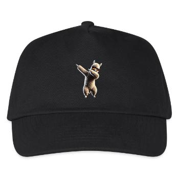 Funny Dabbing Alpaca Llama Animal Lover Safari - Kids’ Baseball Cap - black - Front