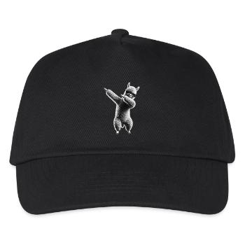 Funny Dabbing Alpaca Llama Animal Lover Safari - Kids’ Baseball Cap - black - Front