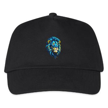 Gold and blue Lion head - Kids’ Baseball Cap - black - Front