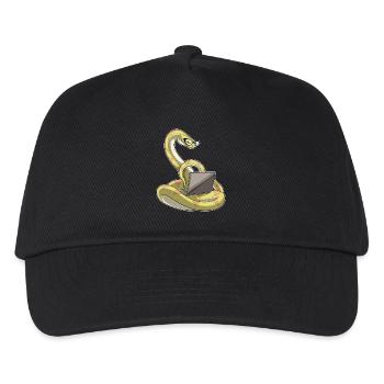 Snake Laptop - Kids’ Baseball Cap - black - Front