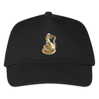 Schlange Seemann Seemannsmütze - Kinder Basecap - Schwarz - Vorne