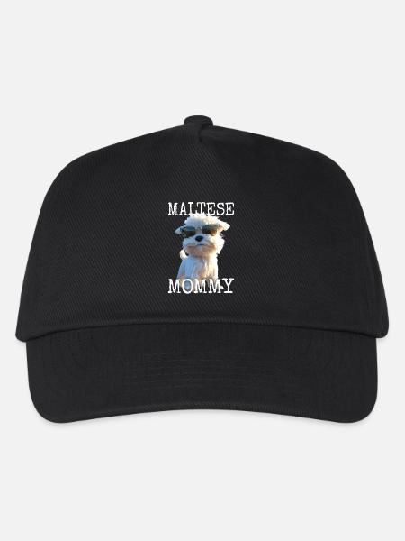 Maltese Mommy Mama Muttertag Mom Süßer Malteser - Kinder Basecap - Schwarz