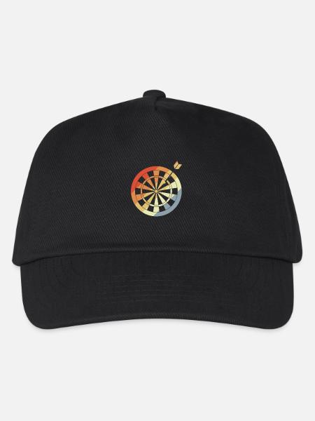 Dartscheibe Skizze Vintage - Kinder Basecap - Schwarz
