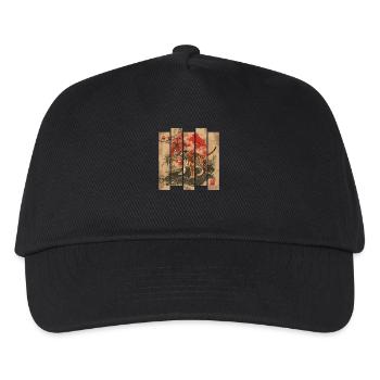 80er Jahre Retro Japanischer Tiger - Kinder Basecap - Schwarz - Vorne