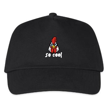 Rooster with Shades - Kids’ Baseball Cap - black - Front