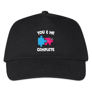 Toi et moi Puzzle drôle complet - Casquette de baseball Enfant - noir - Devant