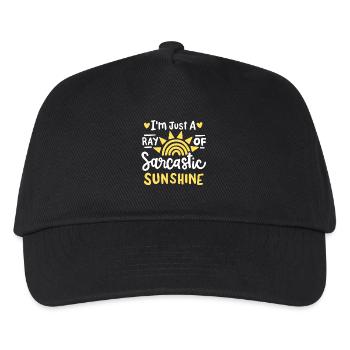 Sarkastischer Humor Sarkasmus - Kinder Basecap - Schwarz - Vorne