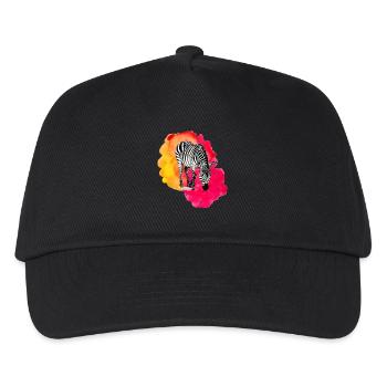 Zebra Africa Wild Zoo Animals Stripes Colorful - Kids’ Baseball Cap - black - Front