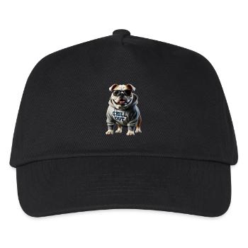 Funny English Bulldog Animal Lover Chilling - Kids’ Baseball Cap - black - Front