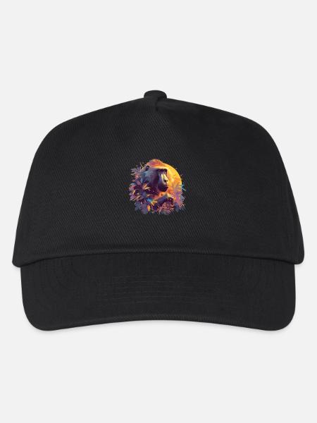 Baboon Paviane Pavian - Kinder Basecap - Schwarz