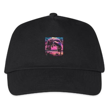 Gants de boxe Retrowave - Casquette de baseball Enfant - noir - Devant