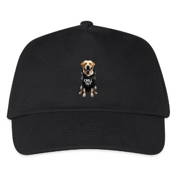 Funny Labrador Animal Lover Dogs Chilling Lazy - Kids’ Baseball Cap - black - Front