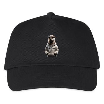 Drôle loutre Chill Out Amoureux des animaux Chill - Casquette de baseball Enfant - noir - Devant