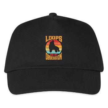 Patineur à roulettes Party Loops My Obsession idée cadeau - Casquette de baseball Enfant - noir - Devant