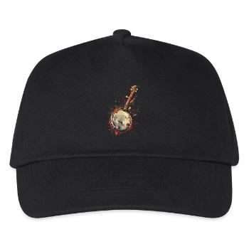 Banjo Farbklecks - Kinder Basecap - Schwarz - Vorne