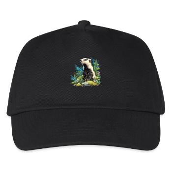Badger Dachse Dachs - Kids’ Baseball Cap - black - Front