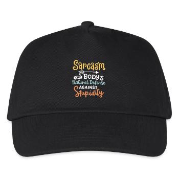 Sarkasmus sarkastischer Spruch - Kinder Basecap - Schwarz - Vorne