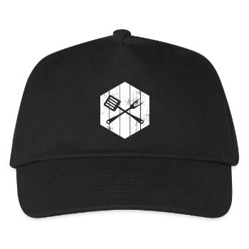 Wooden spoon and fork - Kids’ Baseball Cap - black - Front