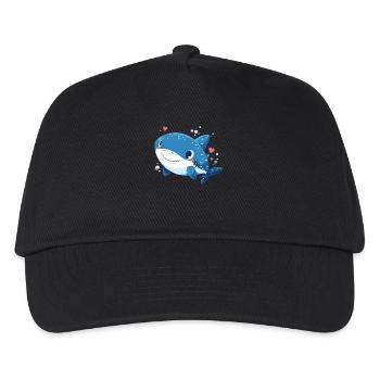 Whale Shark Walhaie Walhai - Kinder Basecap - Schwarz - Vorne
