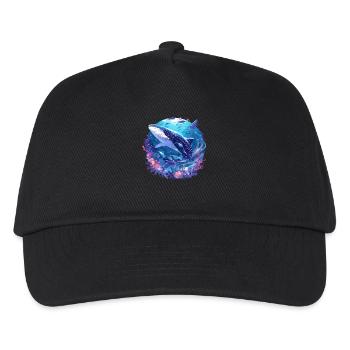 Whale Shark Walhaie Walhai - Kinder Basecap - Schwarz - Vorne