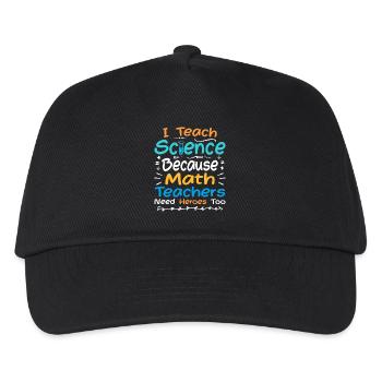 Ich unterrichte Naturwissenschaften, weil Mathematiklehrer Helden brauchen - Kinder Basecap - Schwarz - Vorne