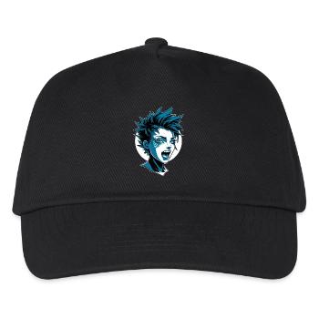 Futuristic punk girl with mohawk - Kids’ Baseball Cap - black - Front