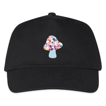 Mushroom Lucky Charm Fall Dots Colorful Kids Dots - Kids’ Baseball Cap - black - Front