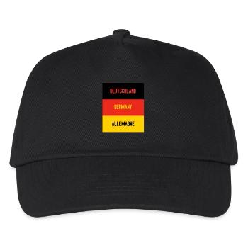 DEUTSCHLAND - Kinder Basecap - Schwarz - Vorne