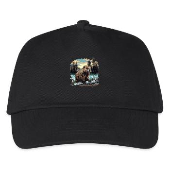 Beaver Biber - Kinder Basecap - Schwarz - Vorne