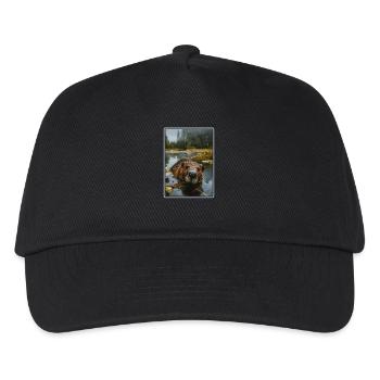 Beaver Biber - Kinder Basecap - Schwarz - Vorne