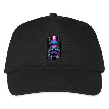 Woman geometric ninja cyborg symbol - Kids’ Baseball Cap - black - Front