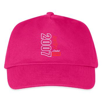 Limitiertes Geburtstagsgeschenk August 2007 - Kinder Basecap - Fuchsia - Vorne