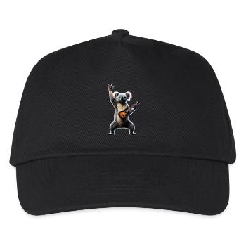 Funny Rock Guitar Koala Music Animal Lover - Kids’ Baseball Cap - black - Front