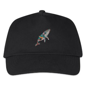 Colorful Geometric Whale Artwork - Kids’ Baseball Cap - black - Front