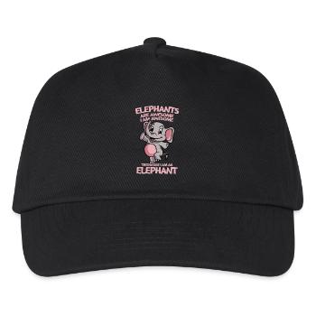 Elephants Are Awesome I Am Awesome Funny Elephant - Kids’ Baseball Cap - black - Front