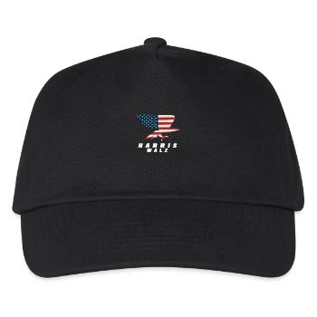 Kamala Harris & Tim Walz 2024 US EAGLE Shirt - Kinder Basecap - Schwarz - Vorne