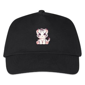 White Tiger Weiße Tiger Weißer Tiger - Kids’ Baseball Cap - black - Front