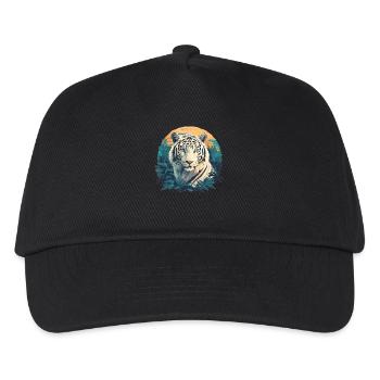 White Tiger Weiße Tiger Weißer Tiger - Kids’ Baseball Cap - black - Front