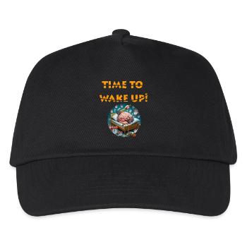 TIME TO WAKE UP - Kids’ Baseball Cap - black - Front