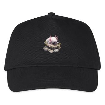 Axolotl Motif Tail Lurch Animal Lover Headphones - Kids’ Baseball Cap - black - Front