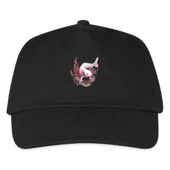 Axolotl Motif Tail Lurch Animal Lover Headphones - Kids’ Baseball Cap - black - Front
