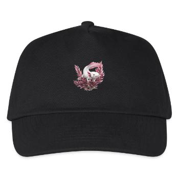 Axolotl Motif Tail Lurch Animal Lover Headphones - Kids’ Baseball Cap - black - Front
