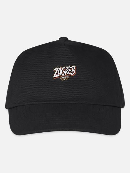 Zagreb Croatia Souvenir - Kinder Basecap - Schwarz