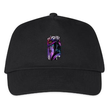 Halloween - Hexe Geometrischer Effekt Mauve - Kinder Basecap - Schwarz - Vorne