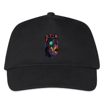 Geometrische Werwolf-Frau - Kinder Basecap - Schwarz - Vorne
