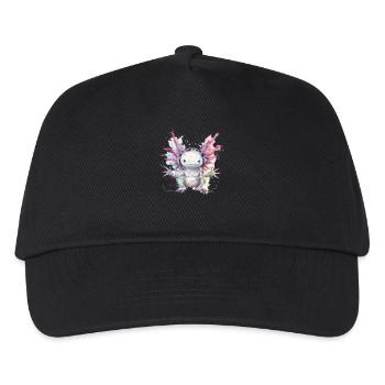 Axolotl Motif Tail Lurch Animal Lover Headphones - Kids’ Baseball Cap - black - Front