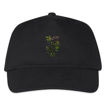 Chamäleon Motiv Tier Tierliebhaber Reptilien Echse - Kinder Basecap - Schwarz - Vorne