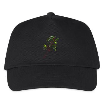 Chamäleon Motiv Tier Tierliebhaber Reptilien Echse - Kinder Basecap - Schwarz - Vorne